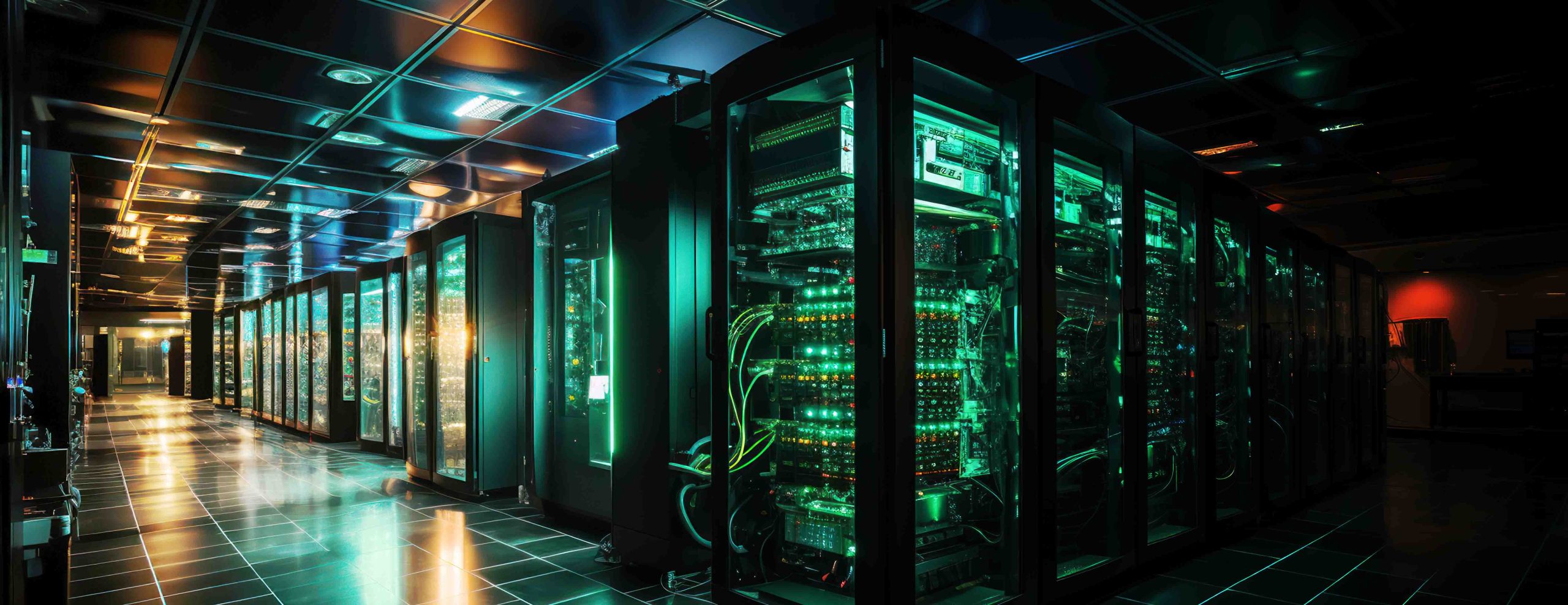 Data center operation with high-performance networking gear.